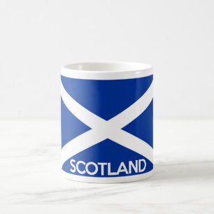 Mug écossais drapeau pays nom du texte écossais