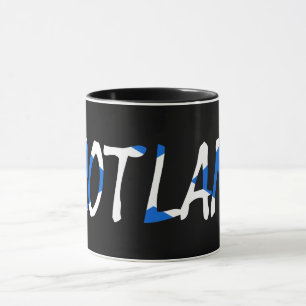 Mug Ecosse superposée sur le drapeau écossais mugcn