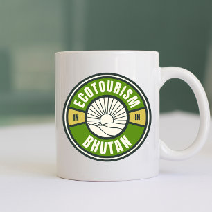 Mug Écotourisme au Bhoutan Himalaya Logo de voyage len