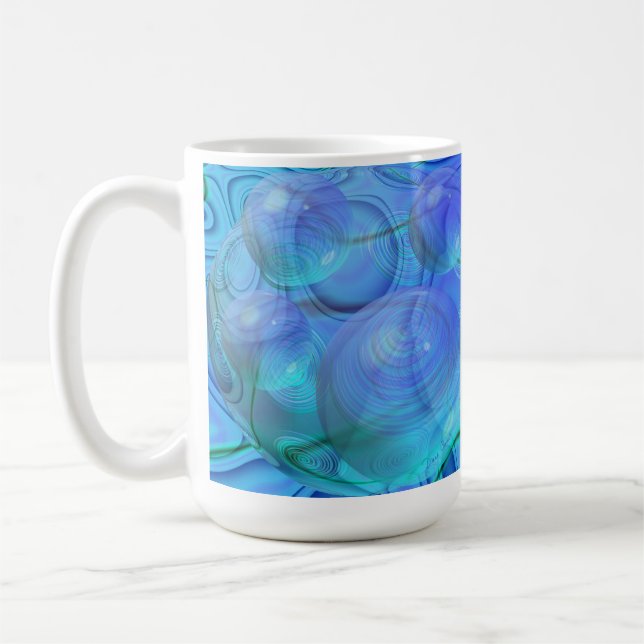 Mug Écoulement intérieur VI - Aqua et galaxie d'azur (Gauche)