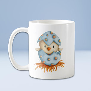 Mug Écouter mûre de poulet de l'oeuf bleu