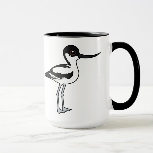 Mug Écran à tuyau Avocet mignon Birdorable Cartoon Bir (Droite)