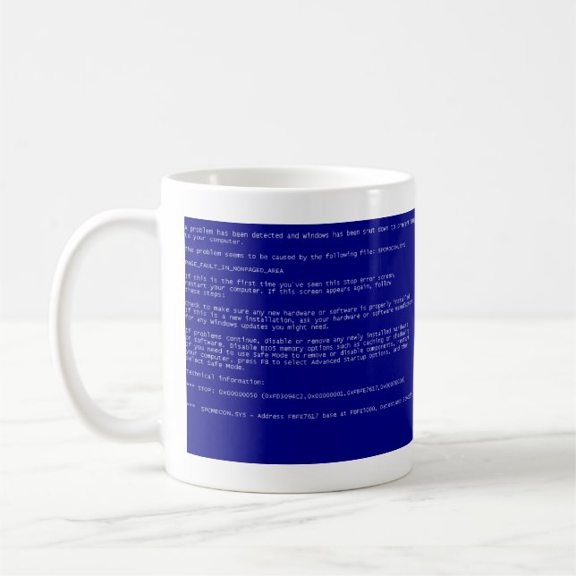 Mug Écran bleu (Gauche)