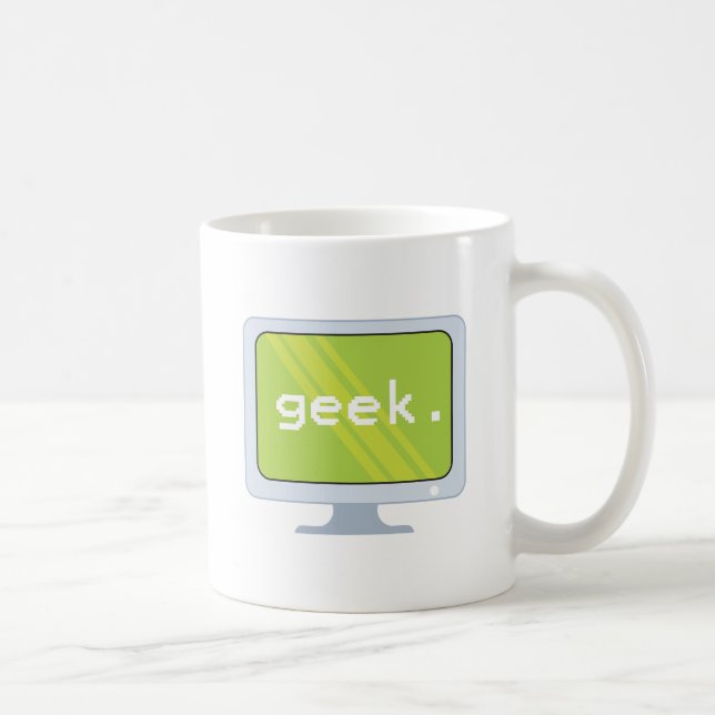 Mug écran d'ordinateur geek texte (Droite)
