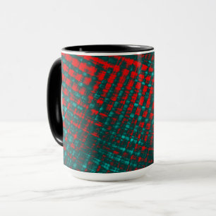 Mug Écrans croquants rouges sur cyan rouge