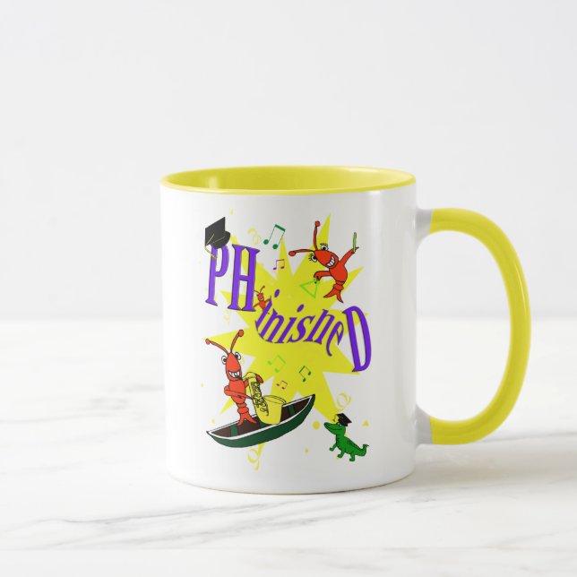 Mug Écrevisses PH.d. "Phinished " de Cajun (Droite)