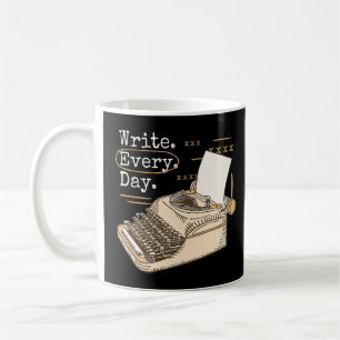 Mug ÉCRIRE TOUS LES JOURS Écriture Vintage de machine 