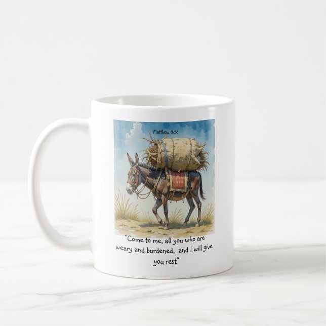 Mug Écriture biblique inspirante Citation Matt (Gauche)