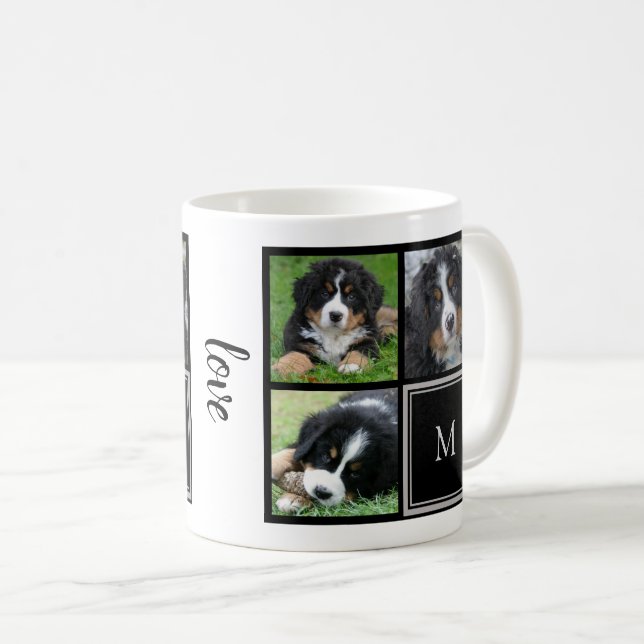 Mug Écriture d'amour monogramme de la famille de colla (Devant droit)