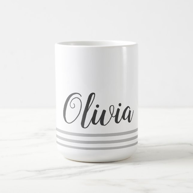 Mug Écriture de nom personnalisée Cadeau mignon isolé (Centre)