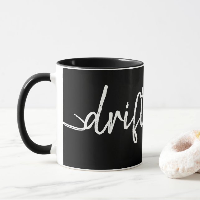Mug écriture du script nautique DRIFT AWAY (Avec donut)