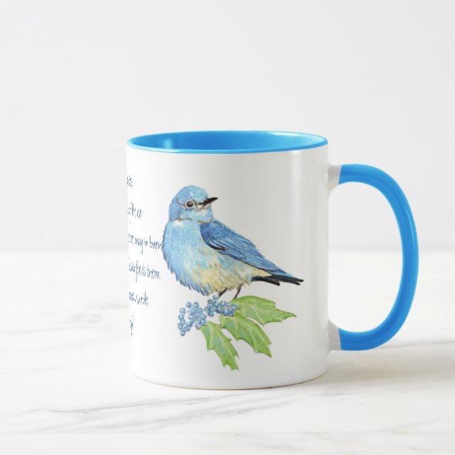 Mug Écriture Encourageante Matthieu 6:26, Oiseaux (Droite)