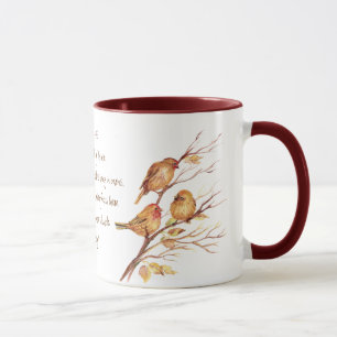 Mug Écriture Encourageante Matthieu 6:26, Oiseaux