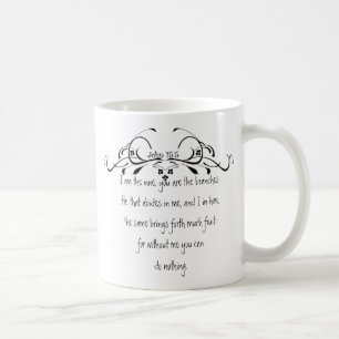 Mug Écriture, Jean 5:15 Je suis la Vigne