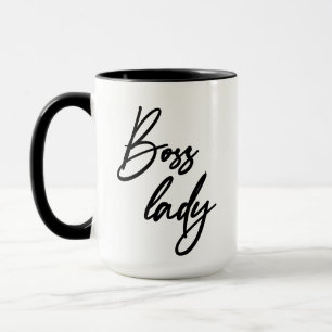 Mug Écriture manuscrite moderne Boss Lady