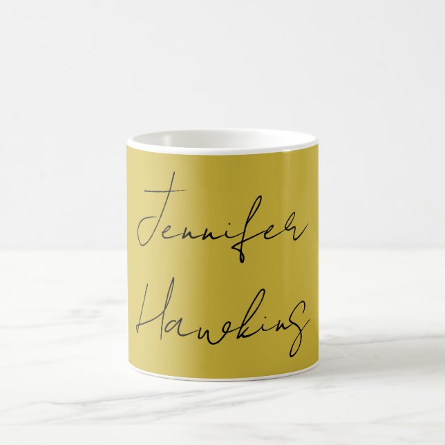 Mug Écriture manuscrite professionnelle couleur or (Centre)