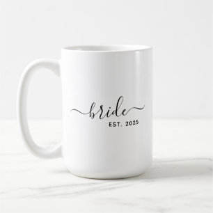 Mug écriture minimaliste moderne Mariée