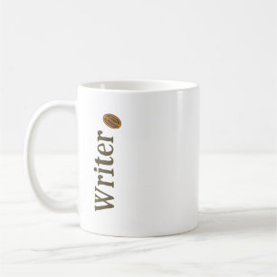 Mug Écrivain Point avec Café Haricots Écrivains Romanc
