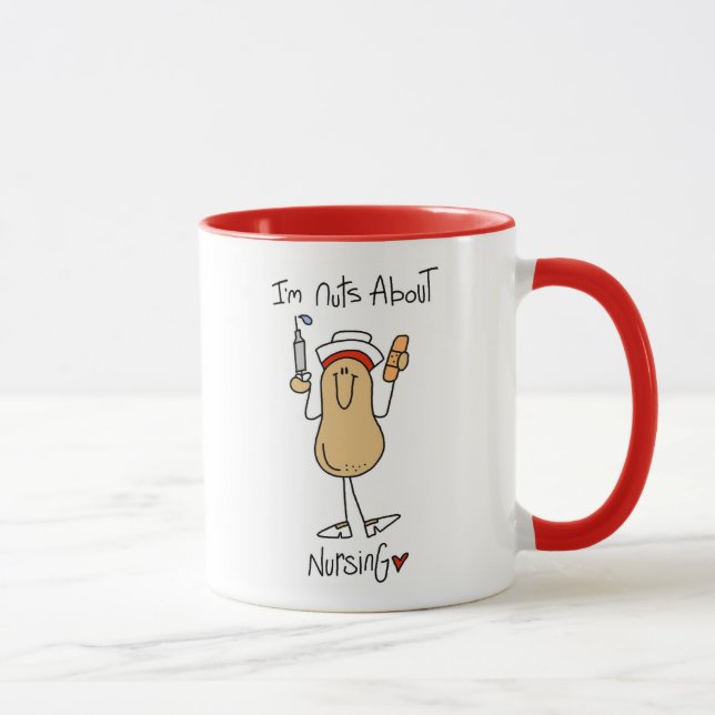 Mug Écrous au sujet de T-shirts et de cadeaux de soins (Droite)