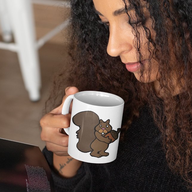 Mug Écureuil avec gland animal mignon de la forêt (Créateur téléchargé)