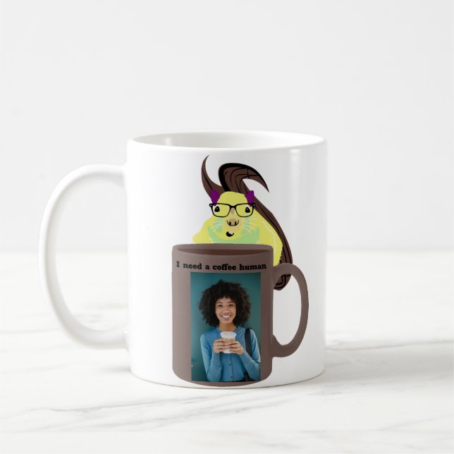 Mug Écureuil coquin #507 Café humain (Gauche)