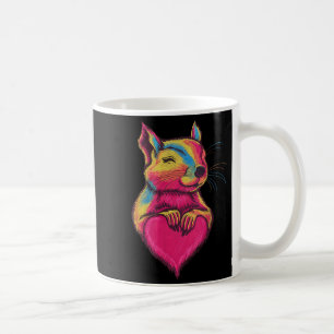 Mug Écureuil mignon arc-en-ciel câlinant la Saint-Vale