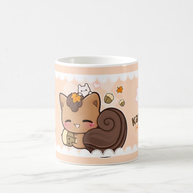 Mug Écureuil mignon de chibi avec la châtaigne de (Centre)