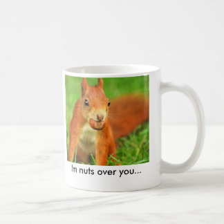Mug Écureuil rouge avec un écrou, je suis nuts