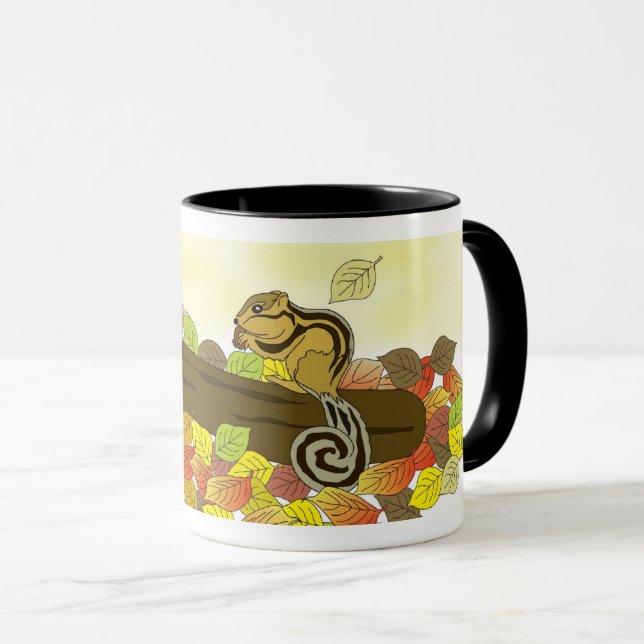 Mug Écureuil sauvage mignon dans la nature - Animal ca (Devant droit)