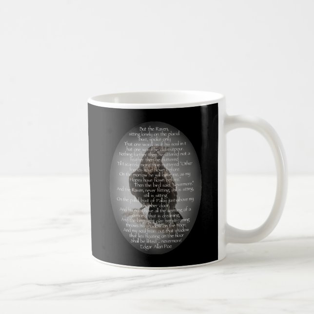 Mug Edgar Allen Poe "Le Corbeau" Halloween Poem bird (Droite)