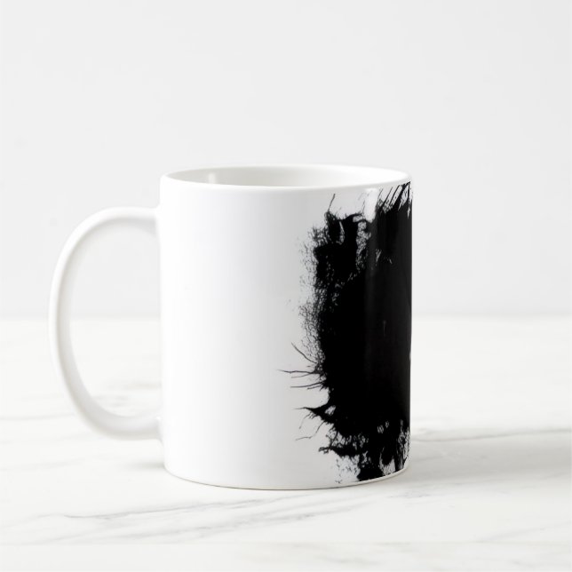 Mug  Edgy Black Ink Splatter Abstract Grunge Desig (Left)