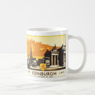 Mug Edimbourg par l'intermédiaire d'affiche de rail d