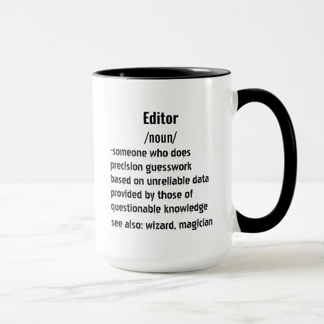 Mug Editeur drôle Définition cadeaux pour hommes femme (Droite)