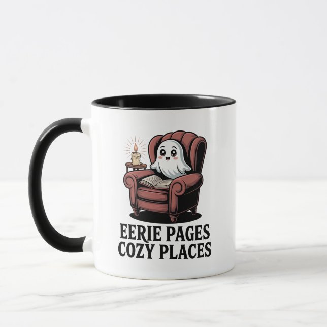 Mug Eerie Pages Cosy Places - cosy livre fantôme (Gauche)
