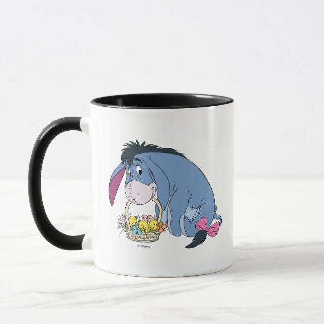 Mug Eeyore Holding Easter Basket Full of Baby Chicks (Gauche)
