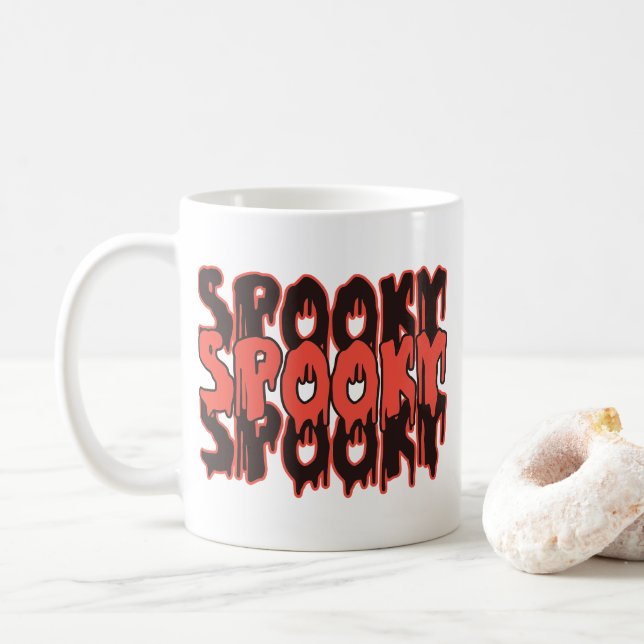 Mug éffrayant d'automne, Cadeau Éffrayant pour l'a (Avec donut)