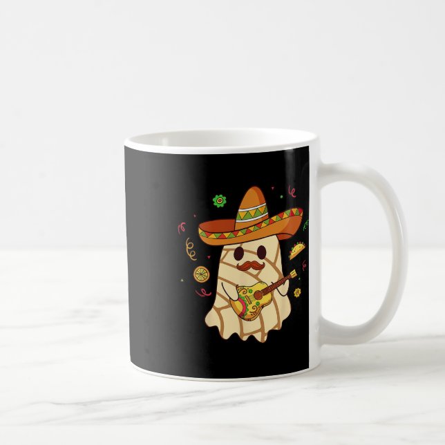 Mug Éffrayant Ghost Play Guitare Conchas Pan Dulce Hal (Droite)