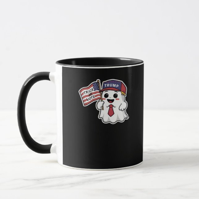 Mug Éffrayant, Halloween, Trick Ou Voter, J'Obtiens To (Gauche)
