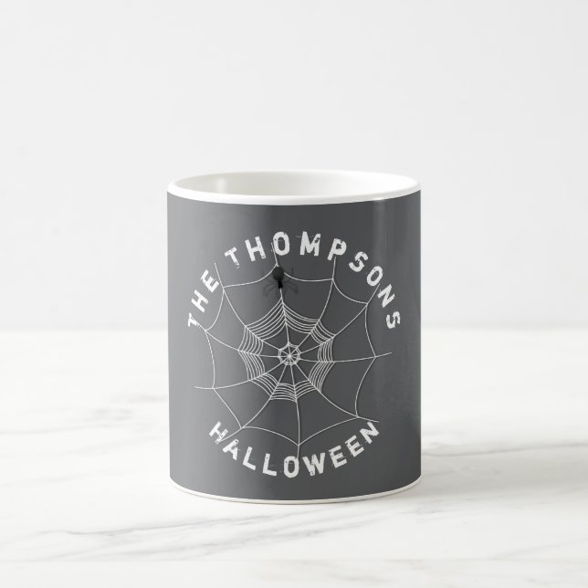 Mug Éffrayant Spider dans Spider Web (Centre)