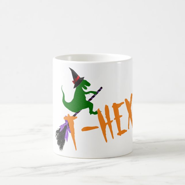 Mug Éffrayant T-hex T-rex sorcière drôle halloween (Centre)
