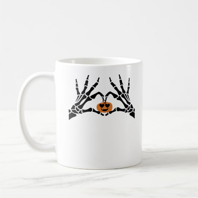 Mug Éffrayante main coeur classique (Gauche)