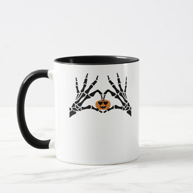 Mug Éffrayante main coeur classique (Gauche)