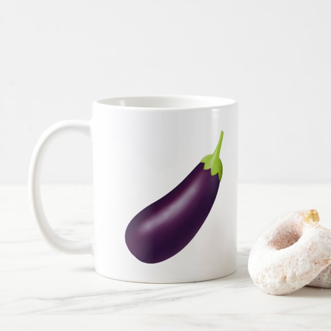 Mug Eggplant Emoji (Avec donut)