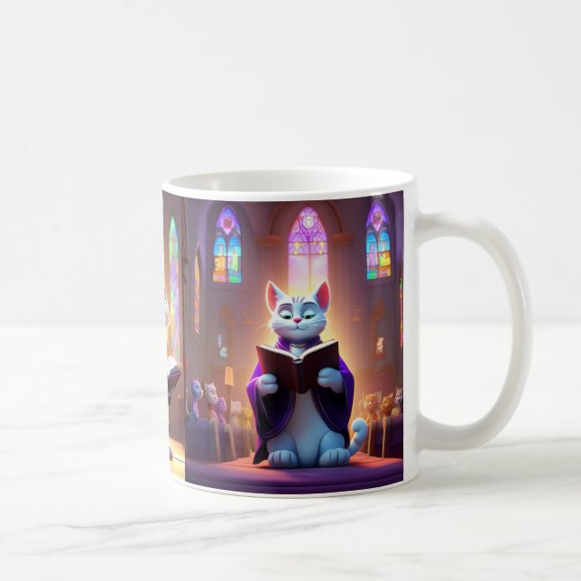 Mug Église Chat Fun Mug. (Droite)