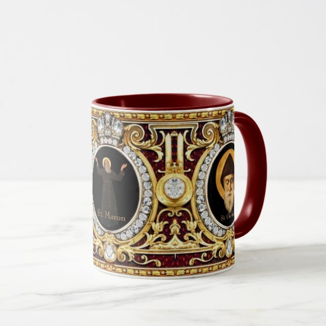 Mug Eglise maronite Saints Charbel, Maron, Rafqa- Cade (Devant droit)