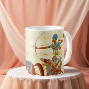 Mug Égypte ancienne Pharaon Ramesses II Cheval papyrus