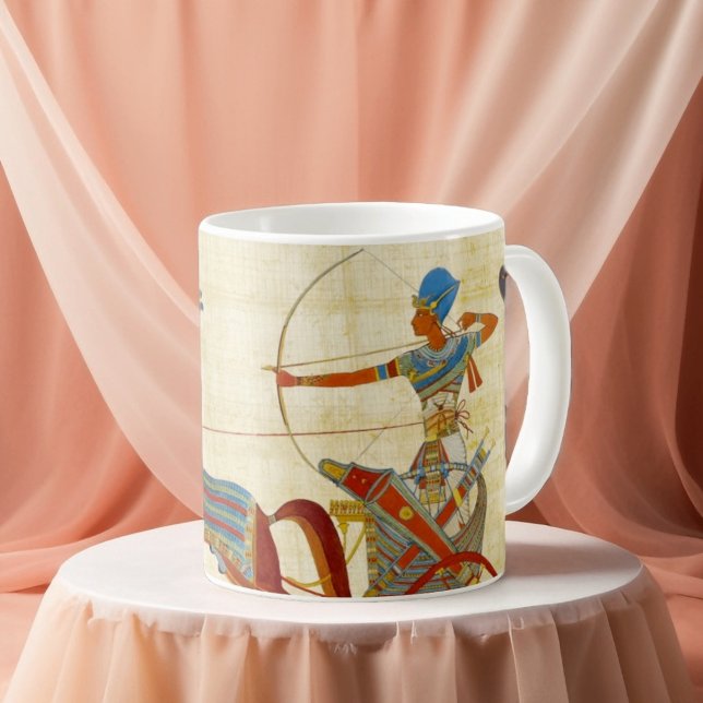 Mug Égypte ancienne Pharaon Ramesses II Cheval papyrus (Créateur téléchargé)