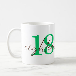 Mug Eighteenth 18 Year Anniversary Personalization