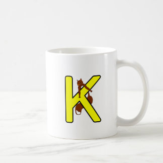 Mug Ekorrmugg Bokstav K Vänsterhand Kaffemugg
