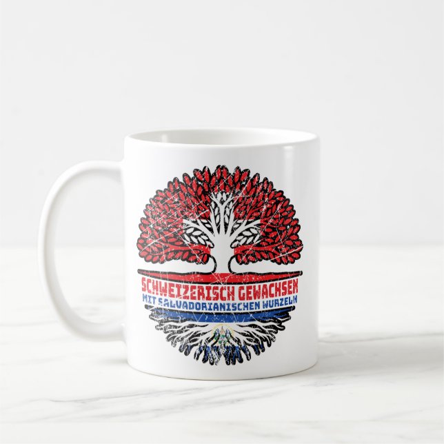Mug El Salvador Salvadorianisch Schweizer Schweiz Baum (Gauche)